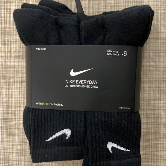 Nike Underwear & Socks | Nike Crew Socks 6 Pack Original Packaging | Poshmark